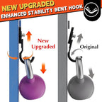 ULIBERMAGNET New Upgraded Garage Magnetic Hooks, 2 Pack Black Heavy Duty Large J Hooks with Magnet, Black Strong Anti-Slip Co