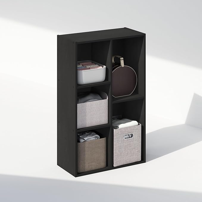 Furinno Reed Closet Organizers and Storage, 5-Cube Reversible Closet Shelves, Closet Organization Shelf, 9.4 x 19.5 x 31.5, f