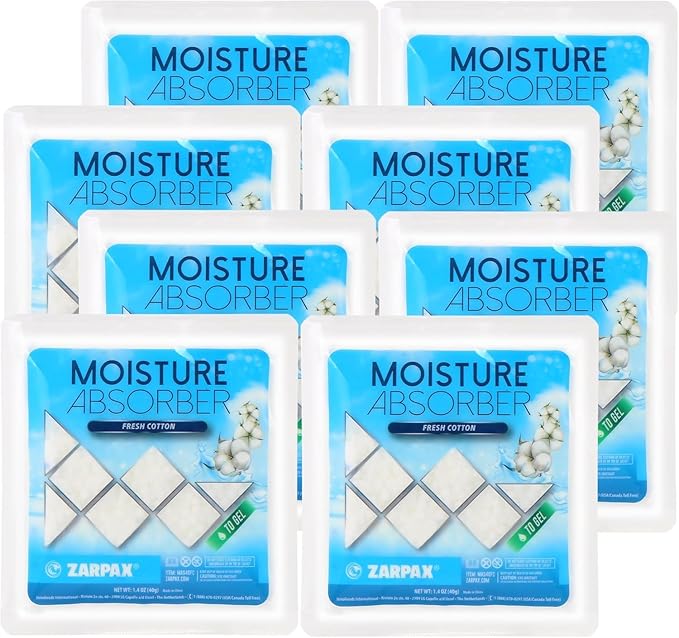 Moisture Absorber Sachets Fresh Cotton 1.4 oz/40g - Remove Excess Moisture In Air & Odor - Desiccant Dehumidifier for