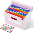 ABC life 12-Pocket Accordion File Organizer, Expandable File Folder with Colorful A-Z Tabs, Portable Bill & Receipt Organizer