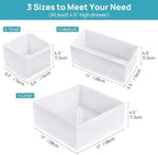 Vtopmart 12 Pack Baby Clothes Organizer, Dresser Drawer Organizer for Baby Clothing, Foldable Fabric Closet Drawer Storage Bi