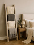 Rustic Blanket Ladder, 4 Feet Tall, 5 feet Tall, 6 feet Tall, Solid Wood, Multiple Stain Options (48 Inch Tall)
