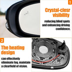 Heated & Blind Spot Left Driver Side Mirror Glass Compatible with Lexus ES300h ES350 2013-2018, IS250 IS350 2015-2020, LS350 2013-2017, GS350 2013-2020, CT200h 2011-2017, RC300 RC350 2015-2019