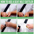 16 Pcs Car Window Breaker Seatbelt Cutter- 3 in 1 Glass Breaker Portable Emergency Escape Tools to All Car Applicable Accesso