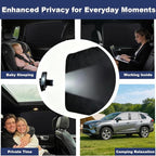 XCBYT Car Window Shades for Side Windows, 4 Pack Universal Sun Shades with Reflective Silver & Black Privacy Layer, UV Heat Blocker Car Curtains for Camping, Travel & Privacy (Silver)
