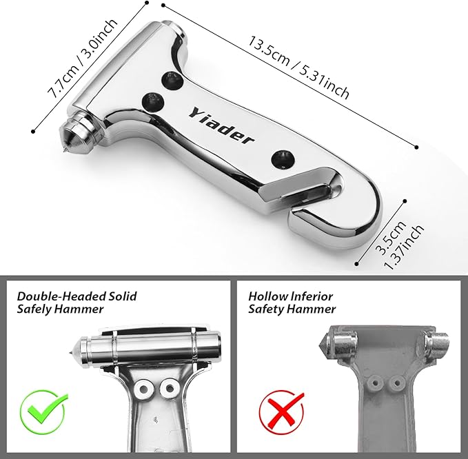 Glass Breaker, 3-in-1 Emergency Escape Tool with seat Belt Cutter and Glass Breaker, Safety Emergency Car Escape Tool for Car