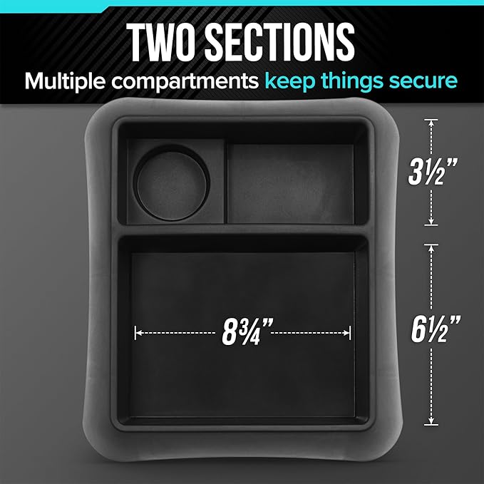 Heavy Duty Storage Organizer for Vehicle Trunk, Garage, Under Sink Organizer, Recycled Plastic, Made in USA (Black)