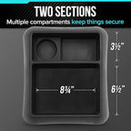 Heavy Duty Storage Organizer for Vehicle Trunk, Garage, Under Sink Organizer, Recycled Plastic, Made in USA (Black)