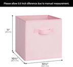 Cupic Cupid 11x11 Storage Cubes, 6 Pack Open Storage Bins with Handles, Storage Cube Organizer for Clothes and Toys, Collapsi
