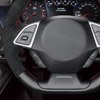 MEWANT Hand Stitched Steering Wheel Cover Wrap for Chevrolet Camaro 2017-2022 Steering Wheel Accessories for Chevrolet Camaro 2017-2022