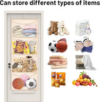 Wide Over The Door Stuffed Animal Storage, Cotton Toy Organizer for Plush Toys, Baby Supplies, Stuffed Animal Holder with 4 L