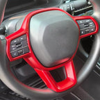 Steering Wheel Cover Trims for Honda Civic 2022-2026, for CRV CR-V 2023 2024 2025 2026 Accessories Car Sporty Interior Decal (Red)