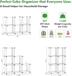 C&AHOME Cube Storage Organizer, 6-Cube Shelves Units, Closet Cabinet, DIY Plastic Modular Book Shelf, Ideal for Bedroom, Livi