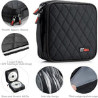 CCidea 40 Capacity CD/DVD Case Holder Portable Wallet Disc Storage Binder for Car, Home,Travel Carrying Organizer (Black) Specials