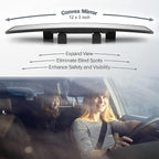 Verivue Universal Panoramic 12-Inch Rear View Mirror Pack of 2 | Anti-Glare Wide Angle Car Mirrors | Rearview Mirror Accessories for Baby Rear-Facing, Clear Panoramic Convex Mirrors for Cars and SUVs