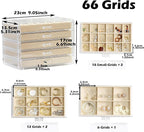 YUFONG Jewelry Organizer with 5 Drawers Clear Acrylic Earring Display Case Velvet Jewelry Storage Box Display Holder for Earr