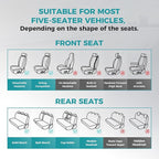Leather Car Seat Covers Full Set, Breathable Faux Leather Seat Covers for Cars SUV Sedan Waterproof Blackwhite