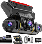 LAMTTO 4 Channel Dash Cam 360 View, 1080P Front and Rear Inside Left Right, Dash Camera for Cars with Hardwire Kit for 24h Se