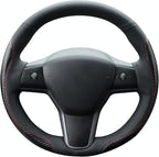 MEWANT Hand Stitched Steering Wheel Cover for Tesla Model 3 2017-2023 / Model Y 2020-2023 for Tesla Model 3/Y Accessories