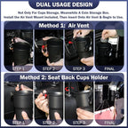 Headrest Back Seat Car Cup Holder, Versatile Road Trips Car Storage Organizer with Hanger for Bottles, Drinks, and Coins, Compatible with Cars, SUV, Trucks 2 Pack