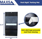 Maxsa 37358-2PK Park Right 21" x 11" x 2" Parking Mat, Black, Amazon Exclusive