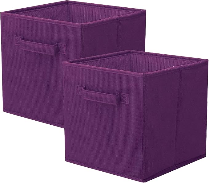 ShellKingdom Storage Bins, Foldable Fabric Storage Cubes And Cloth Storage Organizer Drawer For Closet And Toys Storage, 2 Pa