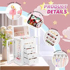 Emfogo Jewelry Box for Girls, Musical Jewelry Box with Spinning Dancer Gifts for Little Girls Christmas New Year Birthday Chi