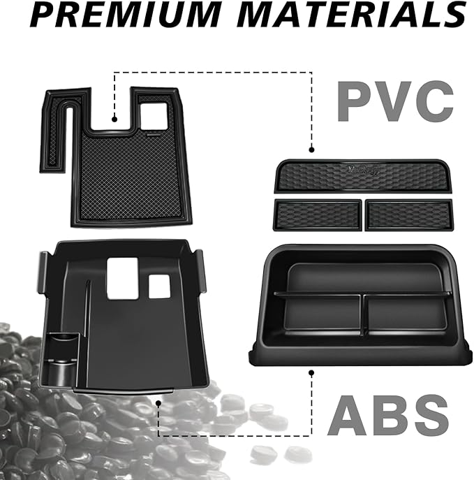 Muslogy Center Console Organizers Compatible with 2020-2025 2026 Toyota Corolla & 2022-2026 Corolla Cross Accessories Dashboard Insert Behind 8-inch Screen & Middle Console Tray 2PCS