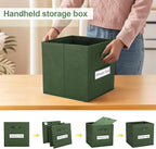 artsdi Fabric storage cubes (8 Pack) 11 Inch Cube Storage Bin, cube organizer bins with 8 Labels Window Cards & a Pen, Foldab
