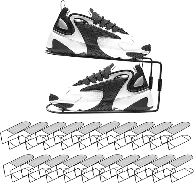 CiBiZi Shoe Slots Organizer 20Pack Metal Shoe Stackers for a Pair of Shoes Double Layer Shoe Holder Shoe Storage Closet Organ