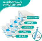 Cozy Essential Vacuum Storage Bags, 80% Compression Vacuum Seal Space Saver Plastic Packaging Bags for Clothes, Blankets, Pil