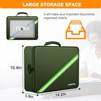 Noiposi Document Organizer with 5200℉ Heat Insulated,Waterproof and Fireproof Document Box,Portable Home Travel Safe Storage 