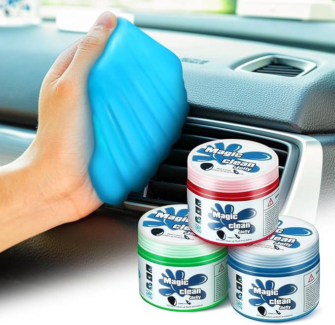 DNA MOTORING 3 Pack Car Cleaning Gels Auto Detailing Tools Cleaning Putty Car Interior Cleaner, Car Jelly Cleaner, Keyboard C