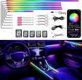 Acrylic Interior Car LED Strip Lights, Dreamcolor 10-in-1 Car Ambient Lighting Kit, with APP Control, 622 LED Fiber Optic Strip Lights for Cars, Supports Neon Sync with Music DIY Mode
