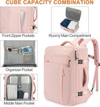 Lumesner Carry on Travel Backpacks, Extra Large 40L Flight Approved Bag for Men & Women,Expandable Suitcase Backpack With 4 P