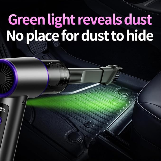 Aihoye Car Vacuum Portable Cordless, 22000PA High Power Mini Vacuum Cleaner with Brushless Motor, 4-in-1 Handheld Vacuum Clea