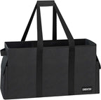 Sturdy Extra Large Utility Tote Bag with Hard Bottom & Sides, Heavy Duty Grocery Tote Bag, Thirty One Utility Tote with Handles for Shopping, Beach, Picnics, Camping, Car (22.5"x11"x12")