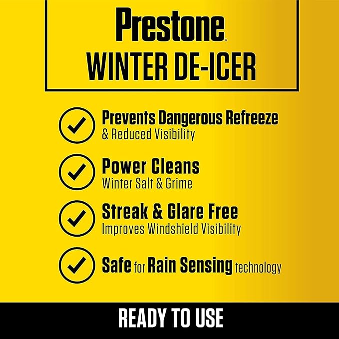 Prestone AS253 De-Icer Windshield Washer Fluid, Freeze Protection 1 Gallon
