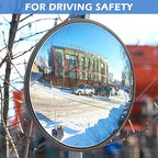 12" Acrylic Convex Mirror Convex Security Mirror, 12" Corner Security Blind Spot Mirrors, Traffic Garage Corner Mirrors, Adjustable Wide AngleMirrors for Indoor Outdoor