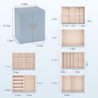 Dajasan Large Jewelry Organizer Box with Mirror, Jewelry Storage Organizer with 5 Drawers, 6-Tier Jewelry Gift Box for Women,