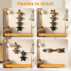 Cowboy Hat Rack for Wall Hat Organizer for 10 Baseball Caps and 3 Cowboy Hat with Solid Wood Arrow Hat Holder Cowgirl Hat Han