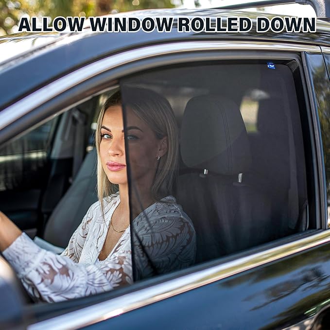 Magnetic Car Side Window Sun Shade Car Window Shade for Driver Side Small Size Fit SUVs and Compact Cars Highlander Corolla CRV RAV4 Silverado Tacoma