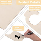 LLOUSSAK 30 Pieces Blank Closet Dividers, Wooden Closet Size Divider, Blank Organizers Hanger Separators Hanging Closets Divi