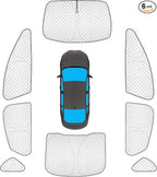 KMF 8pcs Thicken Sun Shades for Ford Fusion 2013-2021 Accessories, Full Car Window Covers Sunshade for Windshield Side Rear, UV Block and Privacy Blackout for Camping Outdoor
