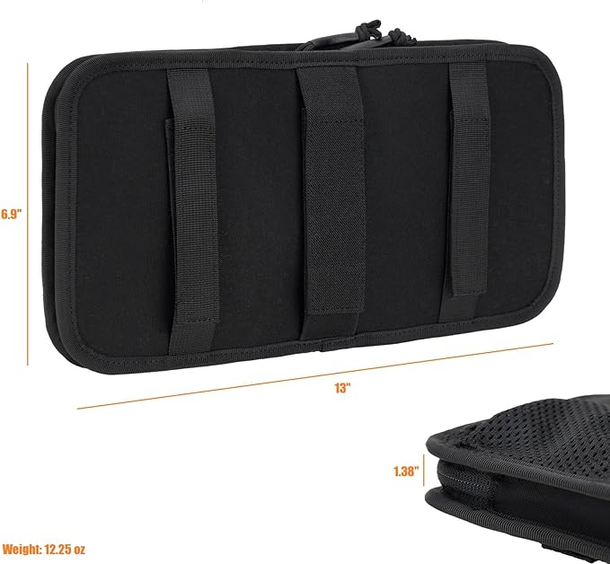 TACNEX Tactical Visor Organizer MOLLE Panel with Zipper Storage Pouch & Sunglasses Holder Car Essentials EDC Gear Tool Pack Vehicle Accessories for Truck Pickup Van SUV ORV (Sun Visor Organizer)