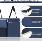 UYYE Trunk Hanging Organizer, Backseat Storage Bag, Collapsible Car Interior Accessories with 4 Pockets & 2 Mesh Pouches for