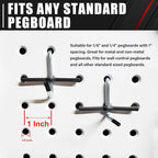 C&T 278 Piece Pegboard Hooks Assortment Kit, Pegboard Accessories Organizer Set with Bins, 1/8 and 1/4 in pegboard Hooks, for