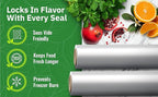 EverFresh 11" x 25' Vacuum Sealer Rolls, 4 Pack | 15% THICKER Embossing | Compatible with FoodSaver Machines, BPA Free, Comme