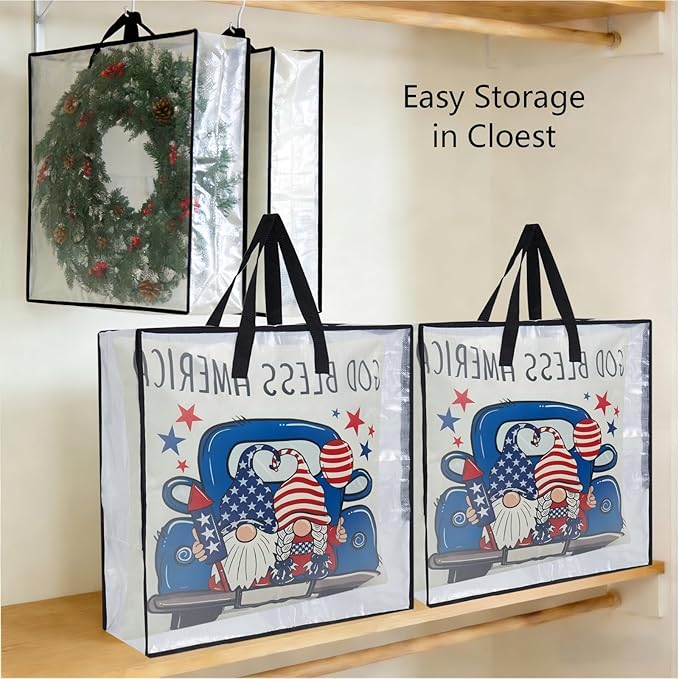 5-Pack Clear Heavy Duty Moving Bags and Storage Bags, 25 Gallon Large Moving Boxes Alternative for Wreath Storage Container, 