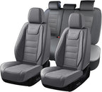 Coverado Car Seat Covers Full Set, Seat Covers for Cars, Car Seat Cover, Car Seat Protector Waterproof, Leather Car Seat Cush